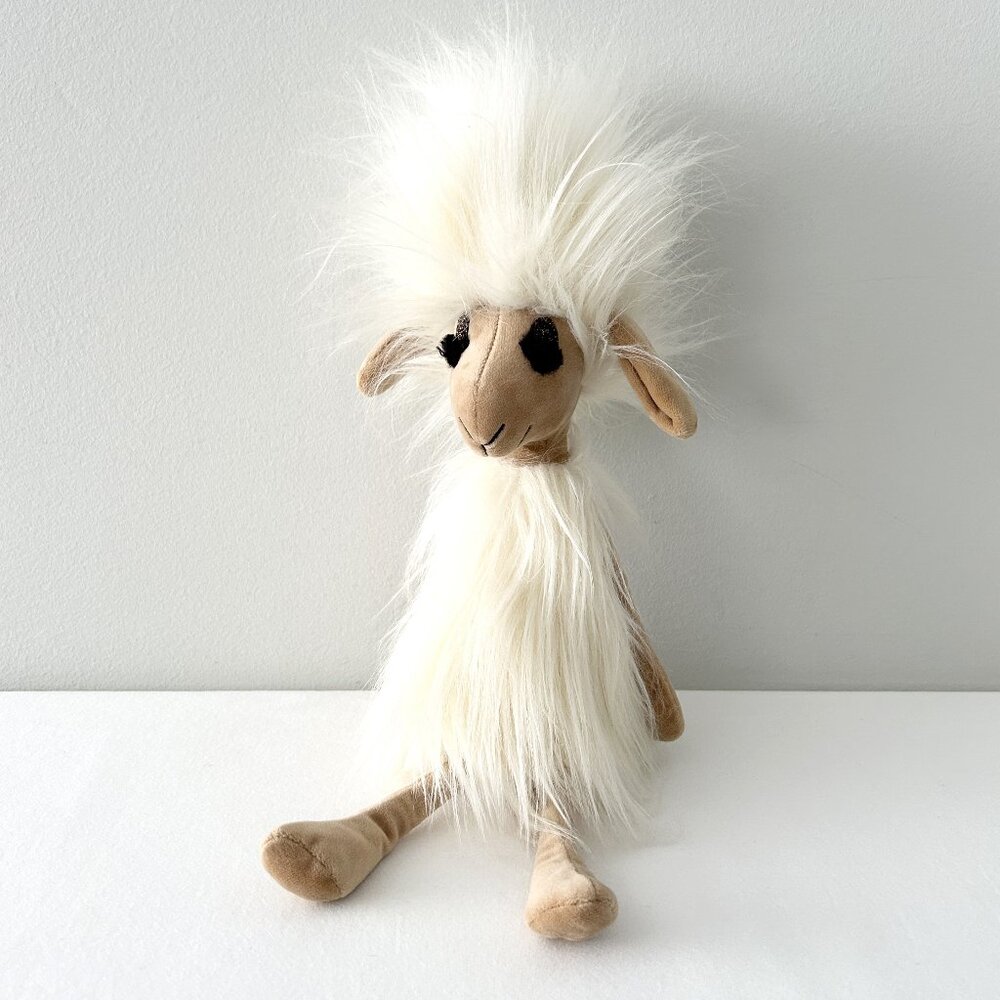 JELLYCAT Swellegant Sophie Sheep Plush 15” Stuffed Animal Toy Silky Fur Glitter - Picture 2 of 9